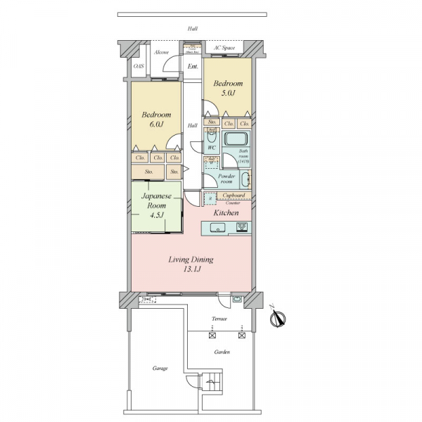 ダイアパレス常盤平ヒルズの間取図