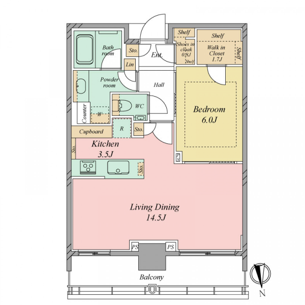 ＧＬＯＢＡＬ　ＦＲＯＮＴ　ＴＯＷＥＲの間取図