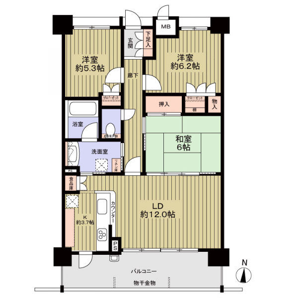 グランドレジデンス港シティーの間取図