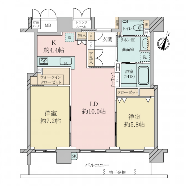 エルグレース神戸三宮タワーステージの間取図