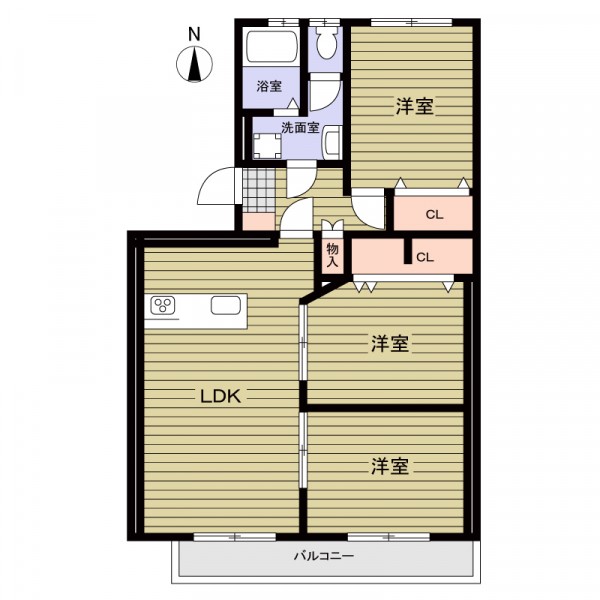 藤の上ハイツの間取図