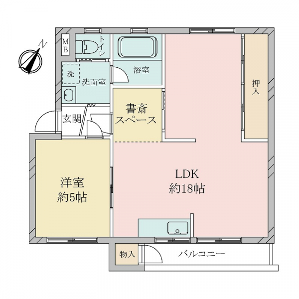 鶴甲コーポ２６号館の間取図