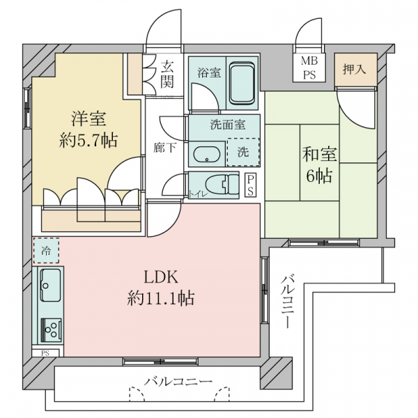 朝日プラザ兵庫永沢町ＩＩの間取図