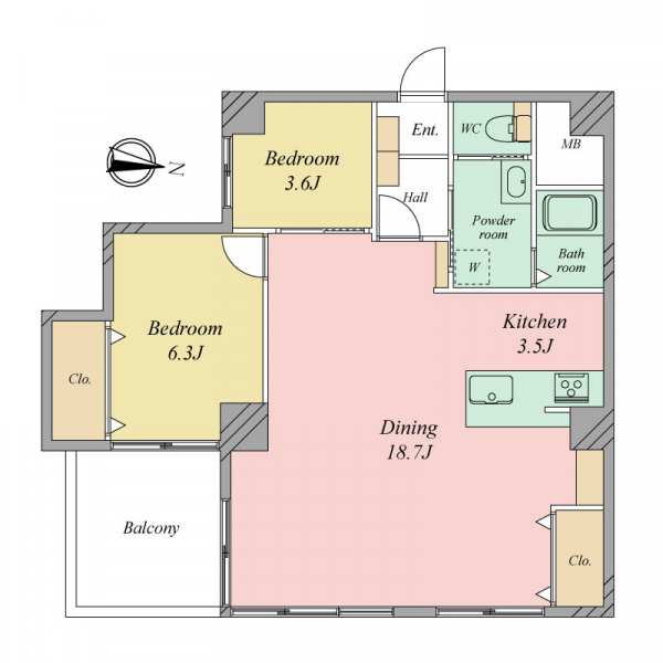 六本松ビルの間取図