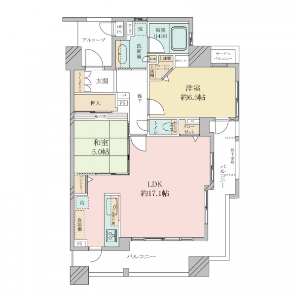 ワコーレコモード立花の間取図