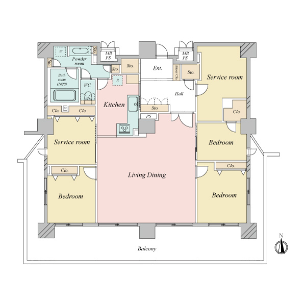 エクサージュ海岸の間取図