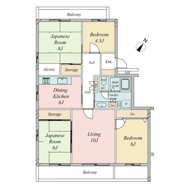 千里緑丘第参九号棟の間取図