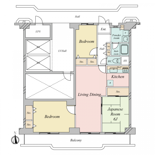 大島スカイハイツの間取図