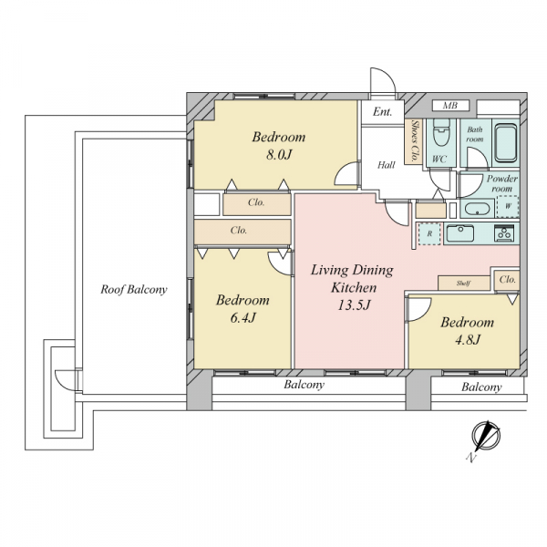 シティメゾン・ノザワの間取図
