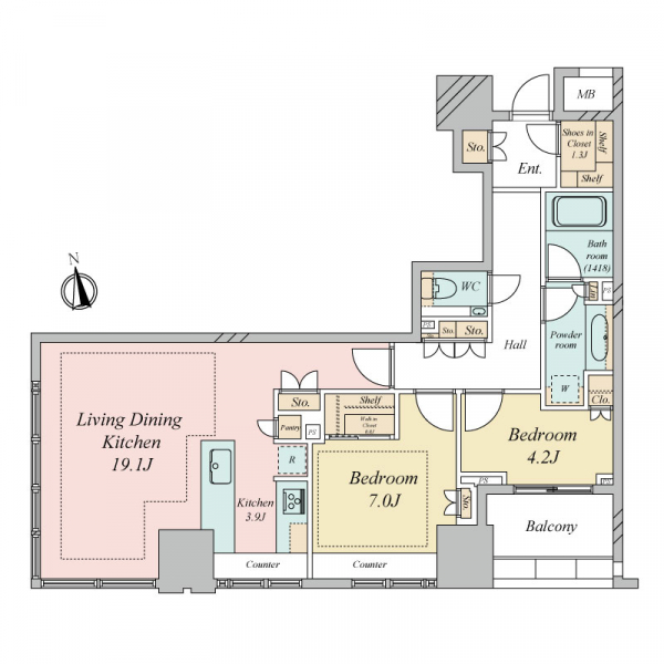 パークコート　ザ・三番町ハウスの間取図