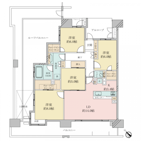 ベリスタ東淀川Ｄ棟の間取図