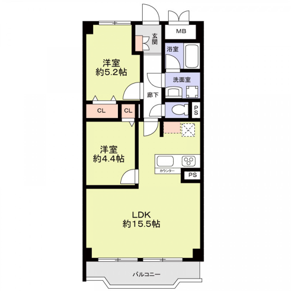 日商岩井栄ハイツの間取図