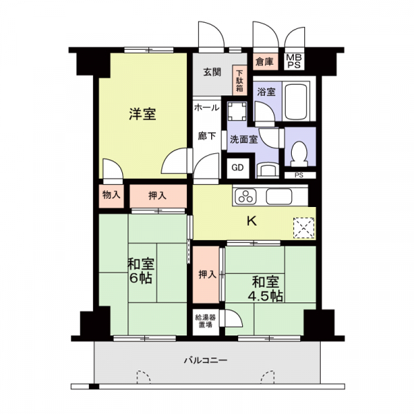 南堀江第二スカイハイツの間取図