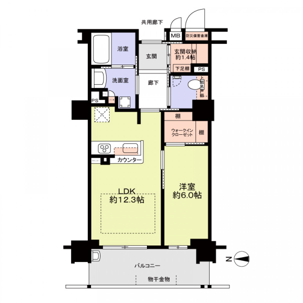 マスターズマンション吹田千里丘　中楽坊の間取図