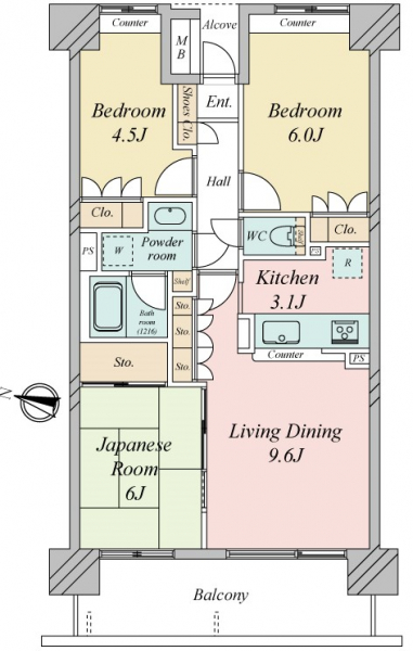 イーストパークスセントラルスクエアの間取図