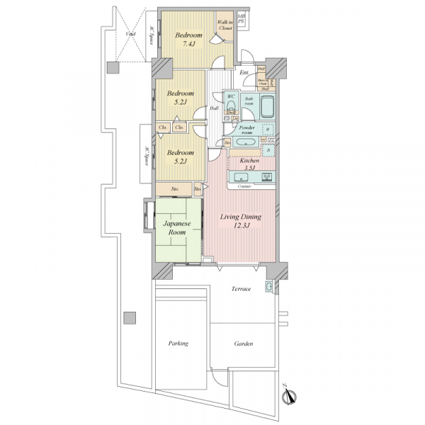 ライオンズマンション町屋アクアステージの間取図
