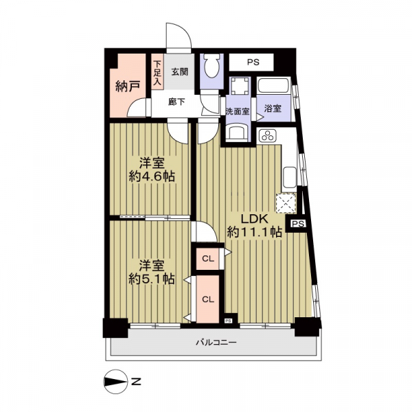 都ハイツの間取図