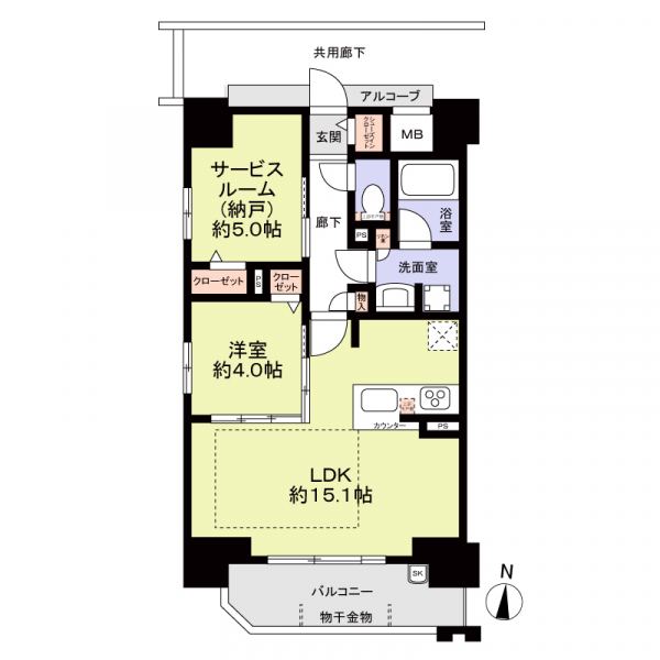プレサンスロジェ栄三丁目の間取図