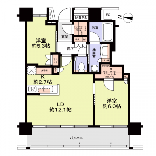 パークタワー東雲の間取図