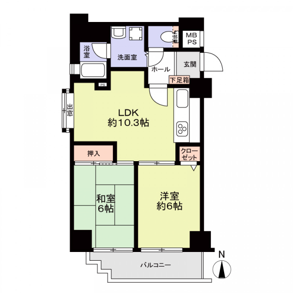 グレーシアス堀川の間取図