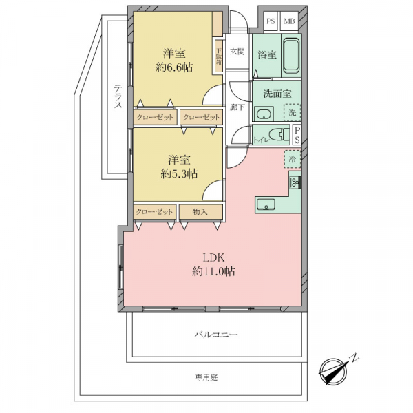 エクレール片江の間取図