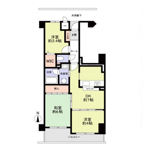 六合マンション大磯の間取図