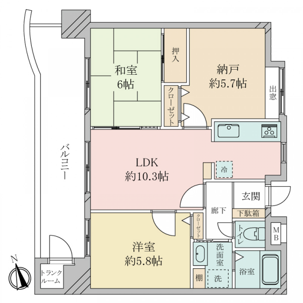 プレステージ明石相生町の間取図