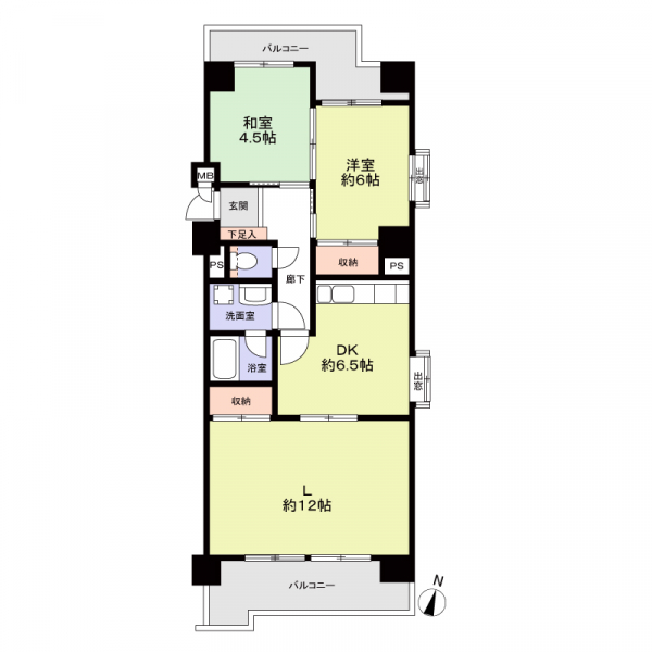 ライオンズマンション新瑞橋第２の間取図