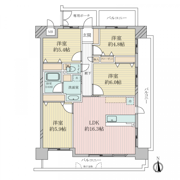 ユニライフ上新庄の間取図