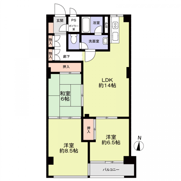 東名レックスマンションの間取図