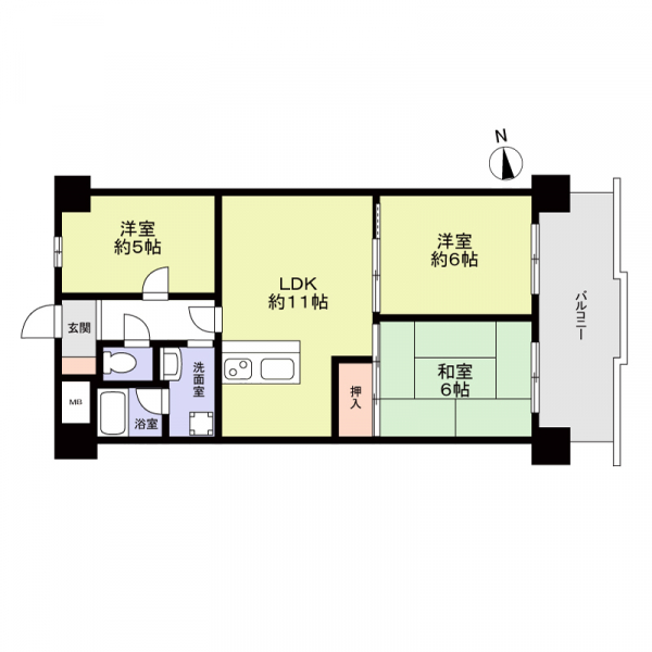 朝日プラザ美章園の間取図