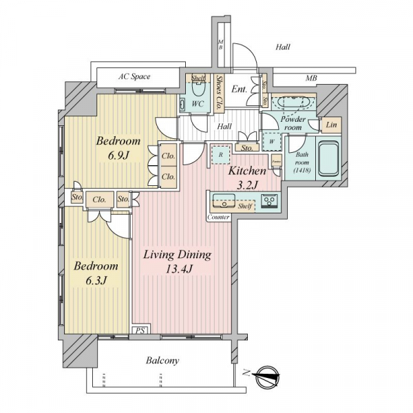 ブランズタワー南千住の間取図