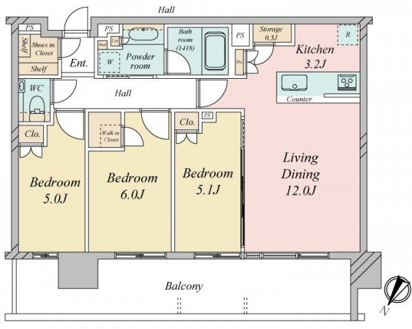 シティタワーズ東京ベイ　セントラルタワーの間取図