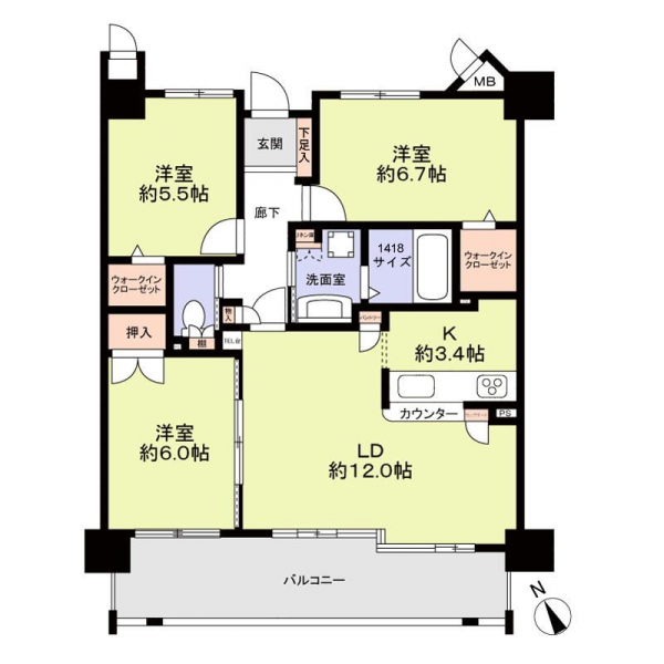 シャトレーステーション東刈谷ポルト・シュドの間取図