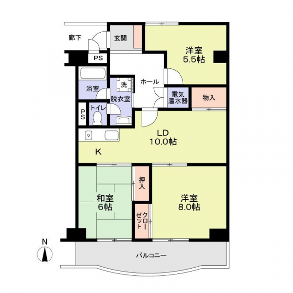 パ－ルマンション金山の間取図