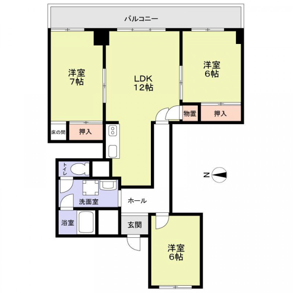 丸美タウンマンション伊勢山の間取図