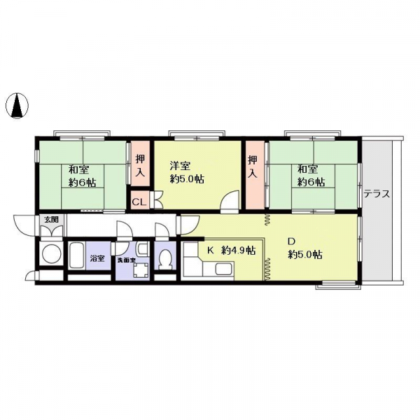ライオンズマンション本山の間取図