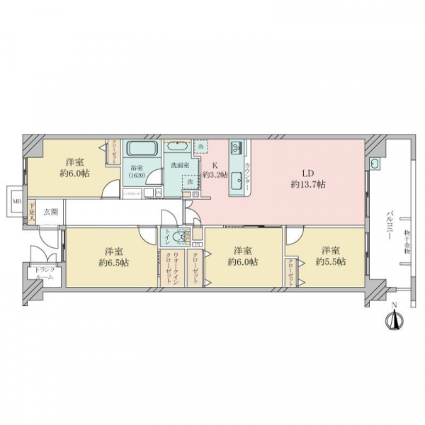 レイディアントシティ戸塚の間取図