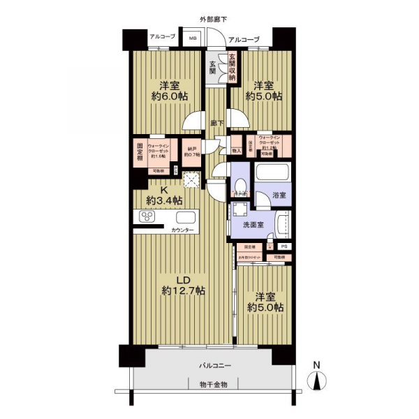デュオヒルズ有松の間取図