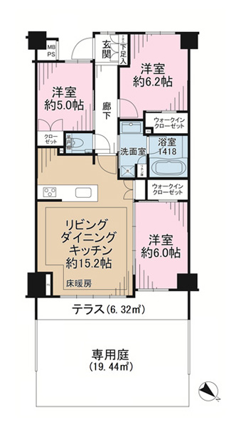クリオレジダンス大船シーズンテラスの間取図