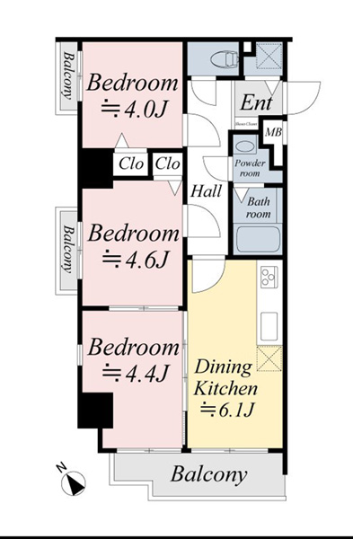 グランパーク東京ＥＡＳＴの間取図