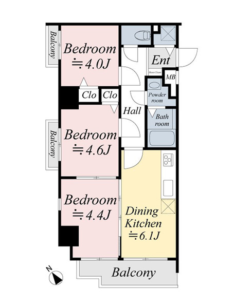 グランパーク東京ＥＡＳＴの間取図