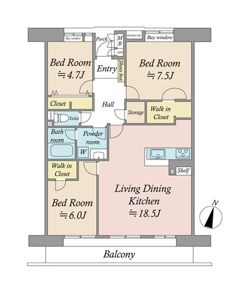 新蓮根団地の間取図