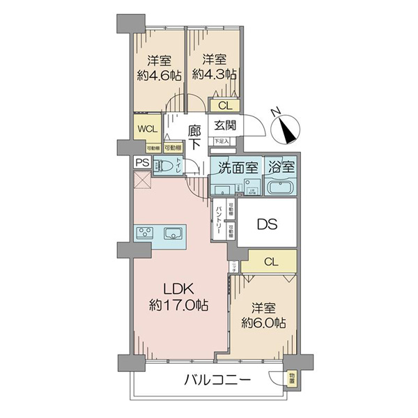 西船橋ハイム　３号棟の間取図