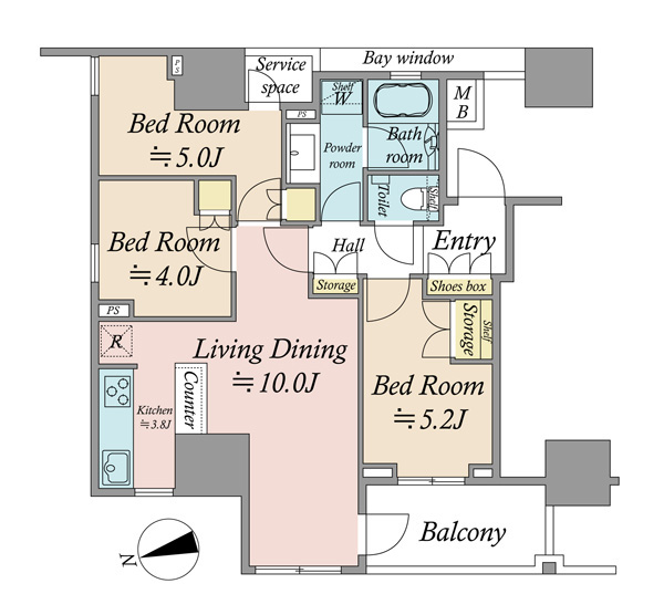 ザ・パークハウス上野レジデンスの間取図