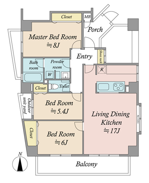 シティポート亀戸の間取図