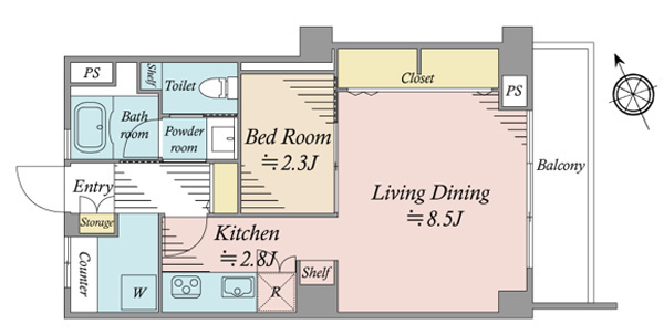 宅研学芸大マンションの間取図