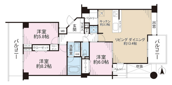 ステージ山手台サウス一番館の間取図
