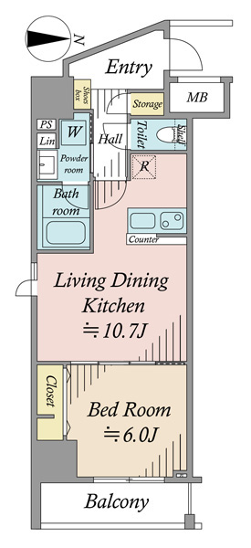 シティインデックス武蔵小山の間取図
