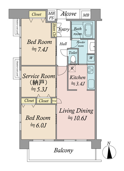 グーディッシュ船堀の間取図